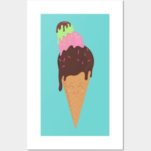 Cute ice cream Posters and Art